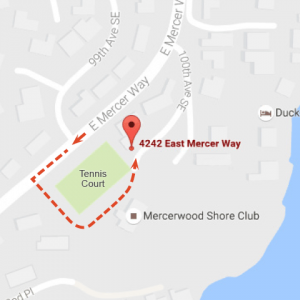 Map to ISM Mercer Island Studio.